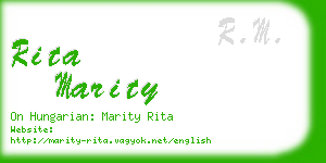 rita marity business card